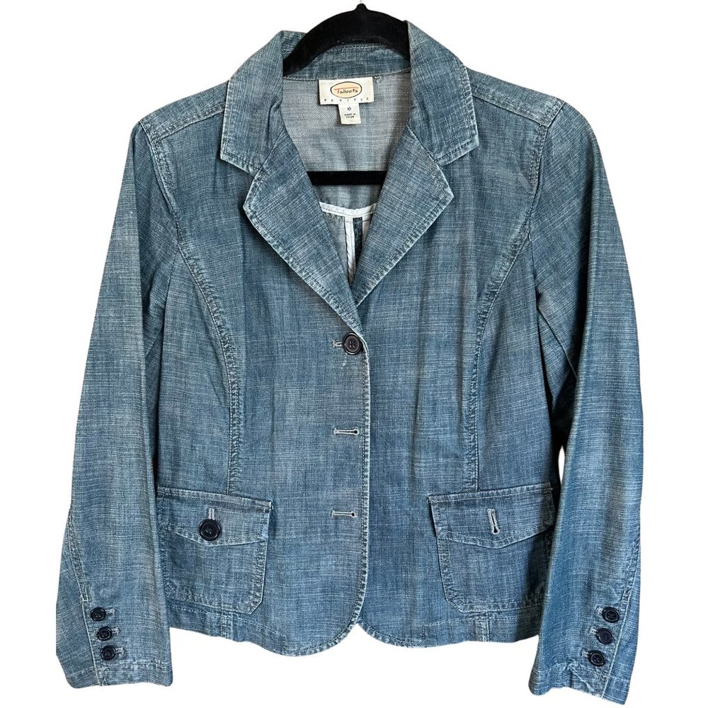 Classic Denim Blazer // Talbots Women's Size 10P